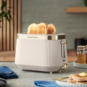 Toaster Russell Hobbs Bronte 2 felii, 6 niveluri de rumenire, finisaj mat, culoare piatra - Img 5