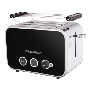 Toaster Russell Hobbs Distinctions, 1600W, inox negru, 2 felii