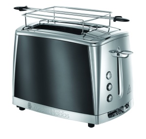 Toaster Russell Hobbs Luna 23221-56 2 felii Gri inox 6 trepte de rumenire Functie decongelare