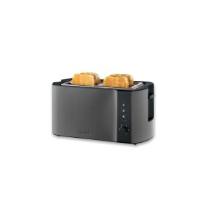 Toaster Severin AT 9341 1400 W InoxNegru Functie decongelare Suport pentru chifle