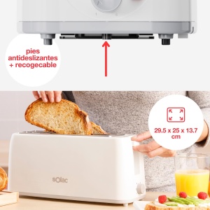 Toaster Solac Buon Giorno Double 1200W, 2 fante, Alb - Img 8