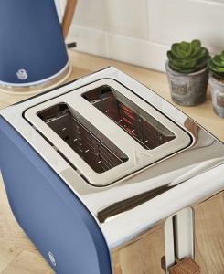 Toaster Swan Nordic pentru 2 felii, 6 niveluri de rumenire, inox, albastru mat - Img 4