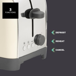 Toaster Taurus Vintage Creme, 1500W, 2 fante lungi, 7 niveluri de rumenire - Img 4