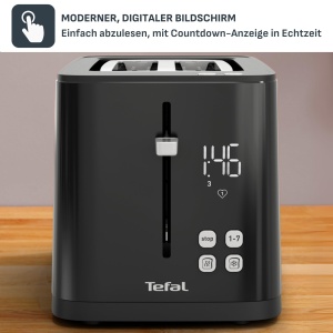 Toaster Tefal Digital din Otel Inoxidabil, 2 Feliute, 7 Niveluri Bronzare, Negru - Img 4