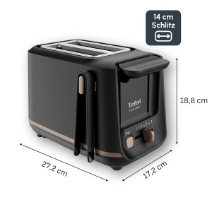 Toaster Tefal TT533811, 2 fante, 7 niveluri rumenire, negru - Img 3