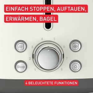 Toaster Tefal TT720AE0, Retro, 8 Braunungsstufen, 4 Functii, Alb - Img 6