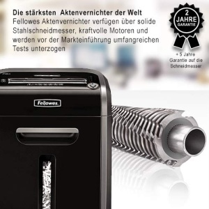 Tocator de hartie Fellowes cu 16 coli, taiat particule (P4) pentru birou, Powershred 79Ci, cu tehnologie 100% fara blocaj, Safesense, sistem de economisire a energiei, cos de reciclare de 23 litri, tocator CD - Img 7