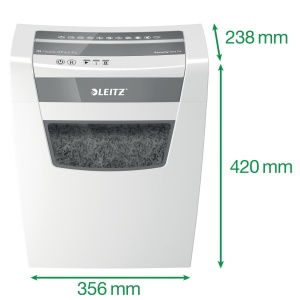Tocator Leitz IQ Home Office, capacitate 12-10 coli (70-80 g/m2), taiere a particulelor, nivel de securitate P4, numarul 1 pe piata, cos de gunoi 23L, tocator, alb, 80090000 - Img 5