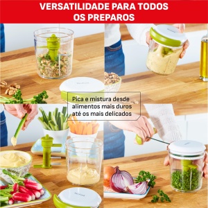 Tocator manual Tefal K1644104 5 Secunde 450 ml Lame din otel inoxidabil Verde - Img 4