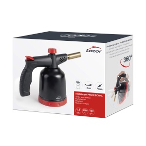 Tortor profesional Lacor 68968 flacara reglabila 1300degC negrurosu - Img 6