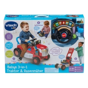 Tractor si Rasenhaer VTech Baby 3-in-1 cu Lenkrad Interactiv, 12 Lieder, 36 Melodien - Img 9