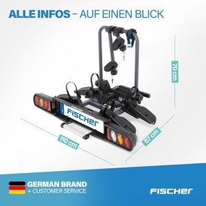 Transportor bicicleta FISCHER Proline Evo 2, pentru 2 biciclete, negru, 60 kg - Img 9
