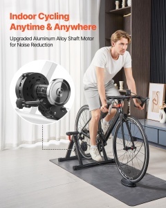 Trena pentru bicicleta VEVOR HS-QX-009AK, 6 niveluri de rezistenta, negru - Img 3