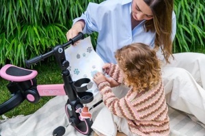 Tricicleta 3-in-1 MoMi FILO pentru copii 1-3 ani pliabila roti EVA anti-pana - Img 14