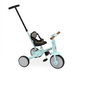 Tricicleta de la 1 an cu tija de impingere Evolution Interbaby | Tricicleta de la 1 an la 5 ani | De la tricicleta la bicicleta cu sau fara pedale | Adaptabil si schimbator | Culoare verde - Img 9