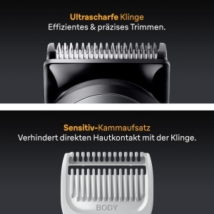 Trimmer Braun Multigroom Series 5 AIO5520, 7-in-1, 14 lungimi, gri - Img 4