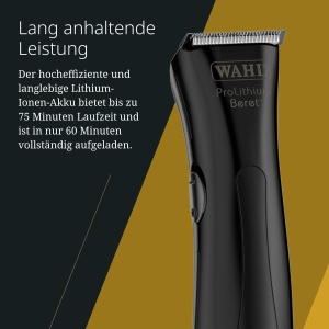 Trimmer contur Wahl Stealth Beret, profesional, negru, cablu si fara cablu - Img 3