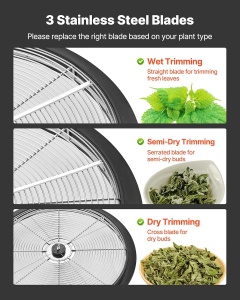Trimmer manual pentru plante VEVOR V-BT-PS-19, 48 cm, cu lame din otel inoxidabil - Img 4