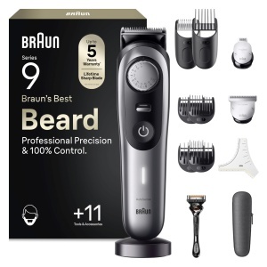 Trimmer pentru barba Braun BT9440, 11 accesorii, 40 lungimi, waterproof