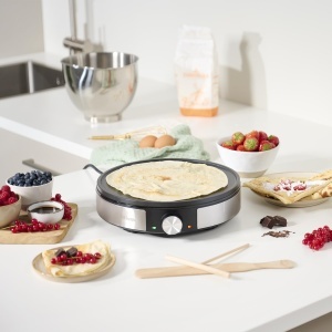 Tristar BP-2638 Crepe Maker - Diametru 30 cm - Inclusiv accesorii - Termostat - Otel inoxidabil - negru - Img 2