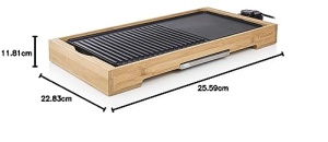 Tristar BP-2641 Gratar combinat XL din bambus cu teppanyaki-51 x 25,4 cm - Img 8