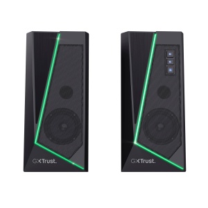 Trust Gaming Speaker pentru PC GXT 609 Zoxa - Difuzoare pentru computer, set de difuzoare cu 6 tipuri diferite de iluminare RGB, alimentat prin USB, 12W, PC/Laptop, Negru - Img 9