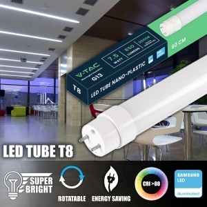 Tub LED V-TAC T8 G13, 60 cm, 7,5 W, 850 Lumen, 3000 K - Img 2