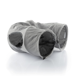 Tunel pentru pisici InnovaGoods, model pliabil, pentru interior si exterior, cu 2 gauri - Img 2