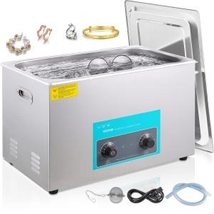 Ultrasunete Curatare VEVOR 30L, 600W, Incalzire si Timer, Inox