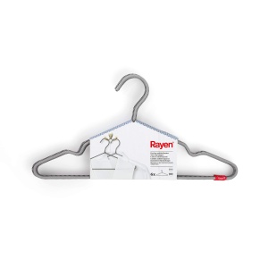 Umerase Rayen din Nylon, Set 6 bucati, Antiderapante, 40,5 x 21 cm, Gri