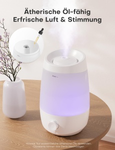 Umidificator AROEVE, 2.5L, 250 mlh, Alb - Img 7