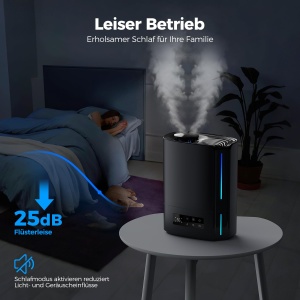 Umidificator AROEVE 6L, Aroma Difuzor, Control Inteligent, Negru - Img 3