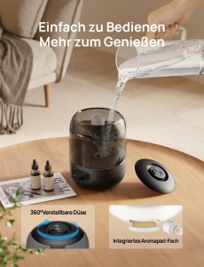 Umidificator Dreo cu ultrasunete 3L functie aromaterapie ideal pentru dormitor si camere de copii - Img 7