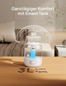 Umidificator Dreo pentru dormitor, umidificator cu ceata rece pentru casa si camera mare, umidificator silentios pentru bebelus, lumina de noapte, difuzor esential, umidificator rapid cu ultrasunete - Img 6