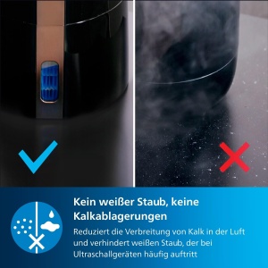 Umidificator Philips 3000, 45 m2, cu 99,97% mai putine bacterii cu NanoCloud, 300 ml/h, 3 viteze, mod de repaus, ultra-silentios (33 dB), senzor de umiditate, cronometru, rezervor de 3L, negru (HU3918/10) - Img 5