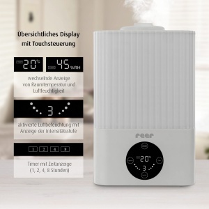 Umidificator Reer 2in1, Ultrasonic, 30 m, Alb - Img 6