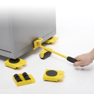 Unealta de ridicat si transport InnovaGoods Hebe, 200 kg, ergonomica, galben-negru - Img 3