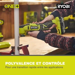 Unealta multifunctionala cu acumulator RYOBI 18 V ONE+ RMT18-0 (unghi de oscilatie 3,0deg, viteza de oscilatie 0-20.000 min-1, control variabil al vitezei, iluminare LED, inclusiv accesorii, fara baterie si incarcator in cutie) - Img 5
