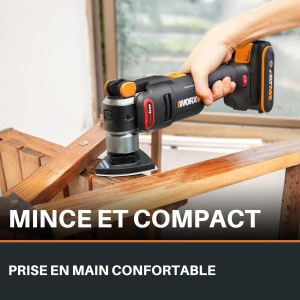 Unealta multifunctionala fara fir WORX, fara perii, 20 V, WX698, diverse materiale, montare universala, livrata cu 2 lame, 1 talpa de slefuire, 20 hartii taiate, 1 baterie 2 Ah si - Img 5