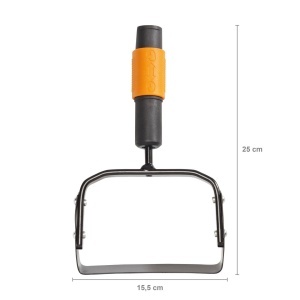 Unelte de dezgropat iarba Fiskars QuikFit, 25 cm, lama din otel, negruportocalie - Img 2