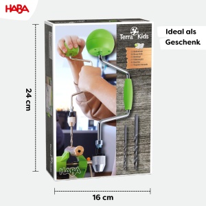 Unelte pentru copii HABA Terra Kids - Set de lucru din lemn, 2 burghie, ergonomic - Img 3