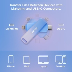 Unitate de stocare SanDisk Creator Phone Drive 256 GB, Lightning si USB Type-C, cu Adobe Lightroom - Img 4