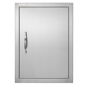 Usa de acces pentru exterior VEVOR, 407 x 559 x 46 mm, din otel inoxidabil, cu maner ergonomic