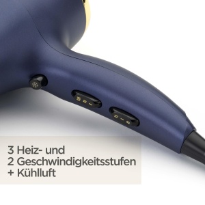 Uscator de par BaByliss Midnight Luxe - Uscator de par puternic de 2300 W, tehnologie anti-incretire, uscare rapida, profesional si usor, 3 setari de caldura si 2 setari de viteza, 5781E - Img 5