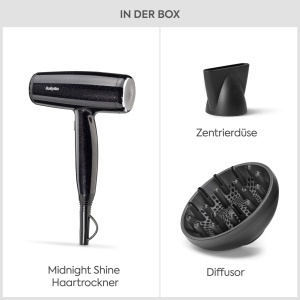 Uscator de par BaByliss Midnight Shine, 2100W, Ioni, cu difuzor, compact - Img 9
