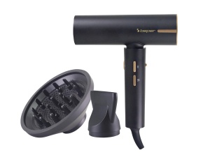 Uscator de par BEPER P301ASC010, 1800W, 3 viteze, 3 temperaturi, negru