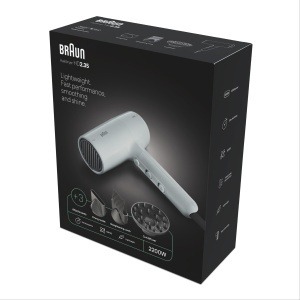 Uscator de par Braun HD2.35, 2200 W, cu difuzor si 3 temperaturi, gri - Img 9