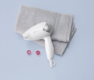 Uscator de par de calatorie Clatronic(r) | Dimensiuni compacte | 1200 wati | 2 niveluri de temperatura/putere | Duza de formare rotativa la 360deg (detasabila) | Bucla de agatare | Uscator de par | HT 3393 alb sau negru - Img 4