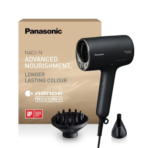 Uscator de par Panasonic EH-NA0J-N825, 1600W, Negru, cu functii nanoe si difuzor