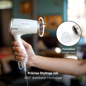 Uscator de par pliabil ProfiCare(r) | Uscator de par 1400W | Economie de spatiu cu maner rabatabil | Airstyler compact | 2 etape | Setare la rece pentru Style Fix | Protectie la supraincalzire | Sampanie PC-HT 3009 - Img 3